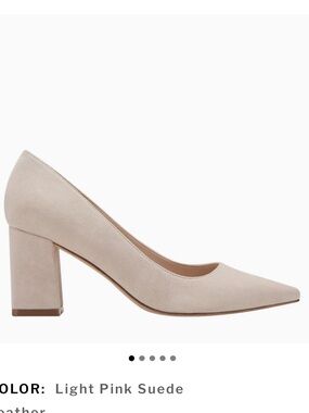 Marc fisher Toe Pump
Zala Block Heel Pointy 
Light Pink Suede Dress Heel